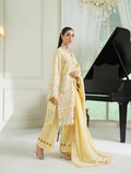 Chiffon Embroidered Yellow Suit