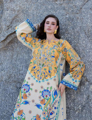 Zizi – Two Piece Block Print Cape Kaftan Set