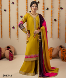 Raw Silk Embroidered 3 Piece Suit