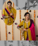 Raw Silk Embroidered 3 Piece Suit