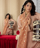 3 Piece Silk Gold Embroidered Suit