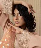 3 Piece Silk Gold Embroidered Suit
