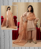 3 Piece Silk Gold Embroidered Suit