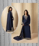 Traditional Embroidered Silk 3 Piece Suit