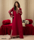 Traditional Embroidered Silk 3 Piece Suit