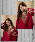 Traditional Embroidered Silk 3 Piece Suit