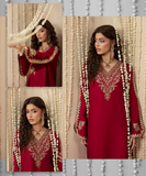 Traditional Embroidered Silk 3 Piece Suit