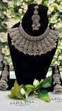 Silver and lilac bridal set