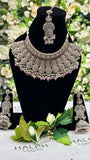 Silver and lilac bridal set