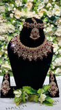 Antique gold and ruby bridal set