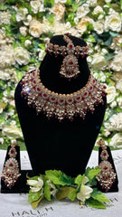 Antique gold and ruby bridal set