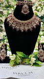 Antique gold and ruby bridal set