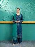 Royal Blue Embroidered 3 Piece Suit