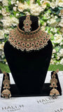 Green and gold bridal set