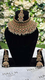 Green and gold bridal set