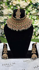 Green and gold bridal set