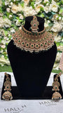Green and gold bridal set